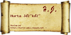 Hurta Jákó névjegykártya